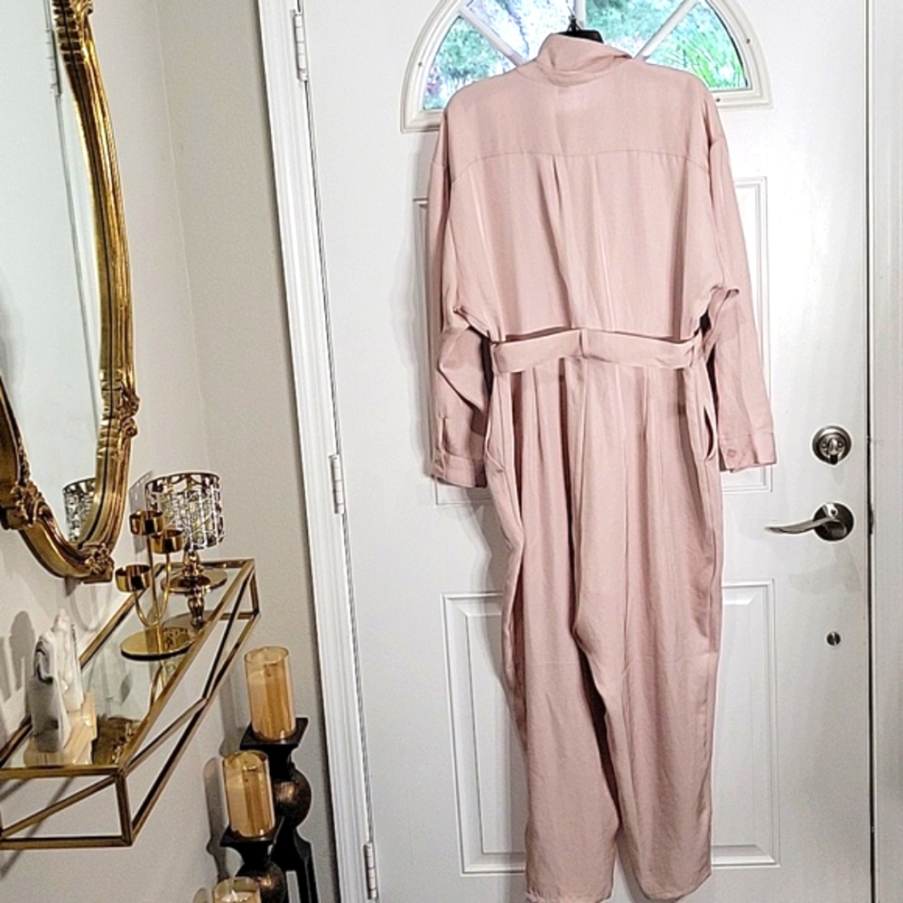 Express Jumpsuit with Belt Powder Pink Size XL - Picture 5 of 7